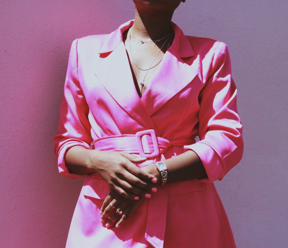 Pink Blazer Dress