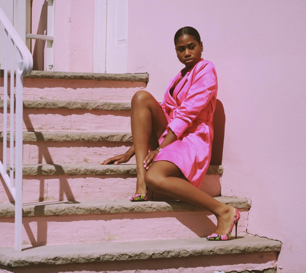 Pink Blazer Dress