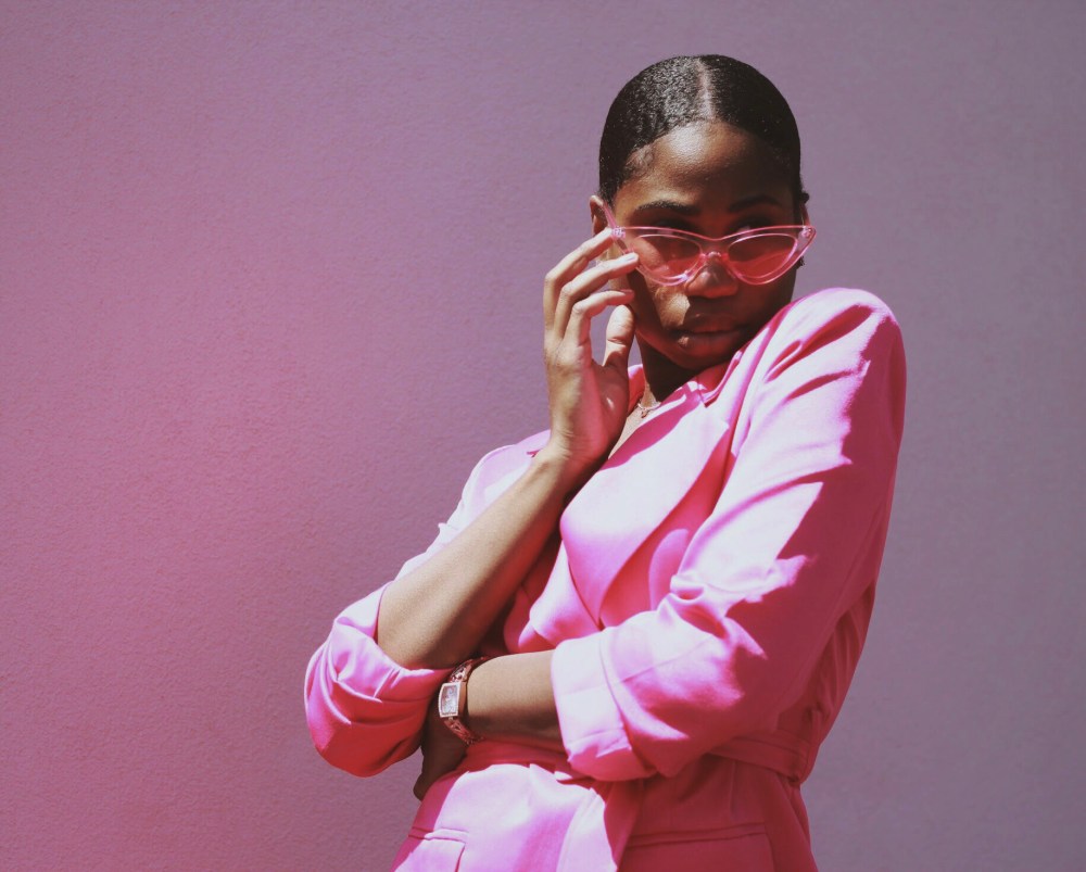 Pink Blazer Dress